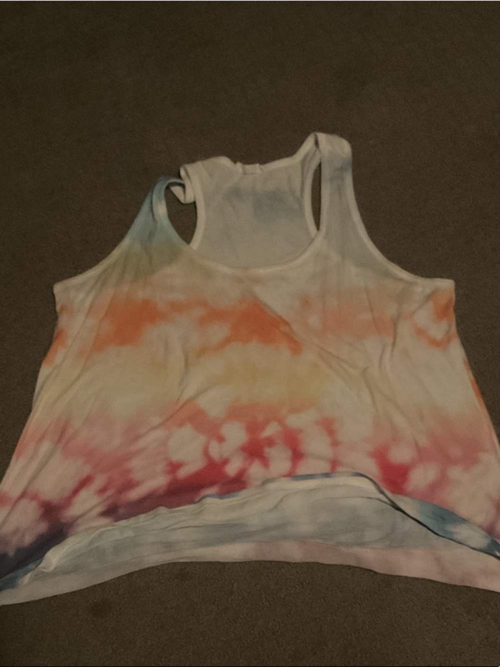 Women's Tie-Dye Racerback Tank Top - Multicolor